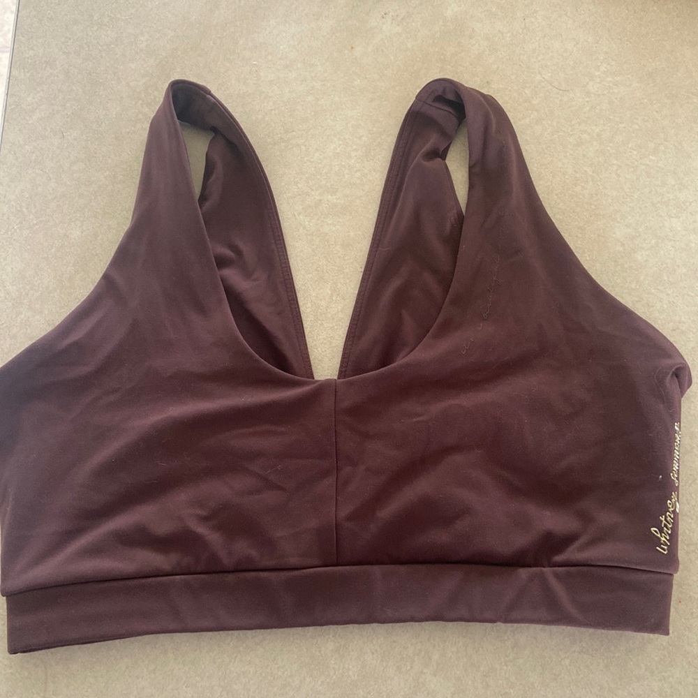 Whitney Simmons x Gymshark V2 brown sports bra